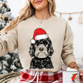 Aussiedoodle Santa Aussiedoodle Shirt Dog Mom Black Tan Doodle Dog Lover T-Shirts