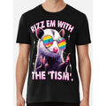 Autism Funny Rizz Em Tism Meme Autistic Raccoon Casual Short Sleeve Tops & Black Halloween Made USA T-Shirts