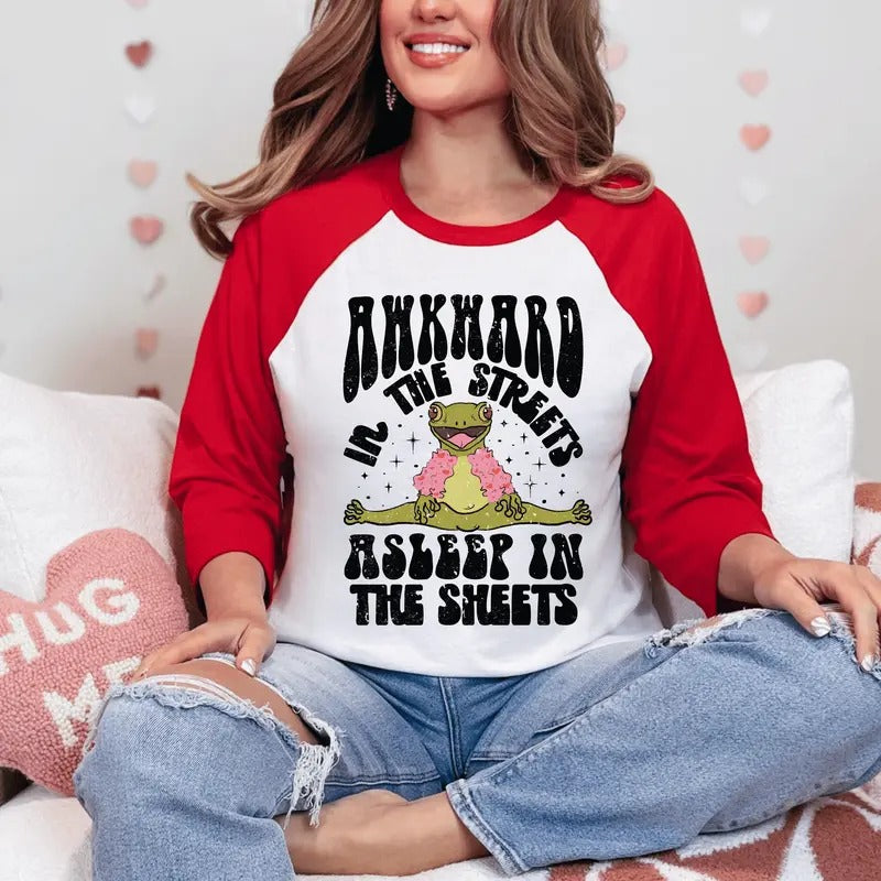 Awkward Streets Asleep Sheets Shirt Funny Short Sleeve Long Sleeve Shirt T-Shirts