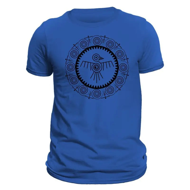 Aztec Quetzal Bird Round Frame Mesoamerican Culture T-Shirts