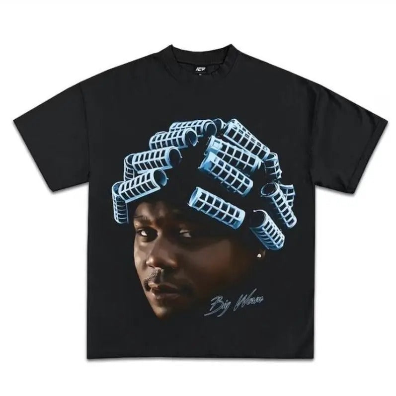 BIG WORM Rap Concert Hip Hop Shirt Fans Summer Cotton Menswear T-Shirts