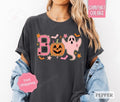 BOO Shirt Comfort Colors Cute Ghost Halloween Shirt October Shirt T-Shirts