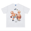 Baby "Boxer" Heavyweight Vintage 100% Cotton Anime Menswear Top Crew Necks Casual Streetwear White Tropical Biker T-Shirts