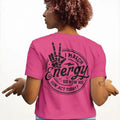 Back I Match Energy Pink Fit Womenswear Casual Everyday T-Shirts