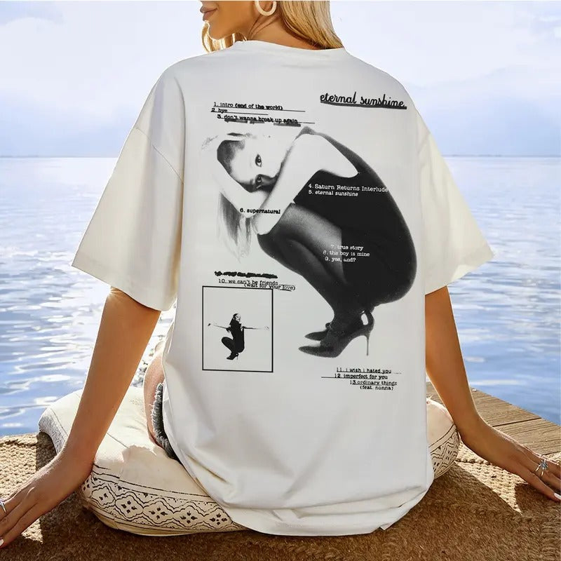 Back Side Eternal Sunshine Shirt Ariana Album 2024 .G Yes Ariana Fans T-Shirts
