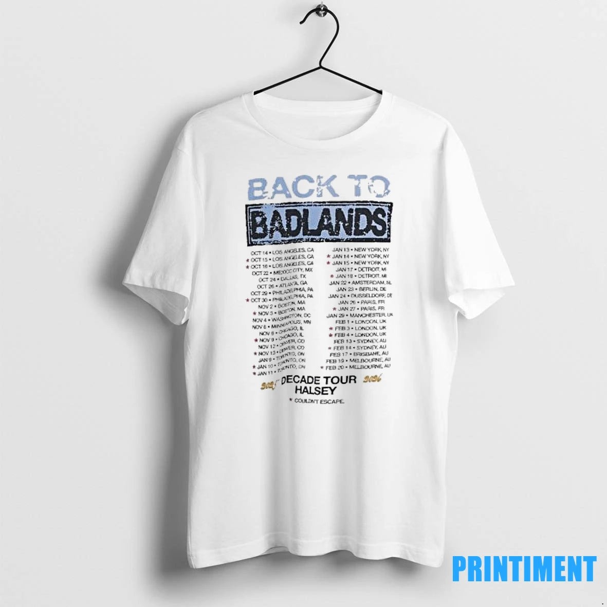 Back To Badlands 2025 Decade Tour Schedule Tshirts Sweater