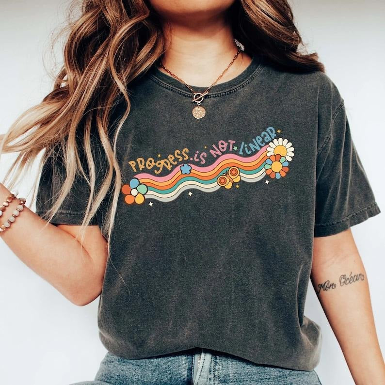Back School Progress Is Not Linear Shirt SPED Teacher Shirt Inclusive Education Shirt Teacher Appreciation Shirt Back School Shirt Education T-Shirts