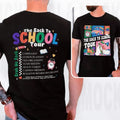 Back School Back School Tour Shirt Abcd Teacher Tour Shirt First Day School Teacher Teacher T-Shirts