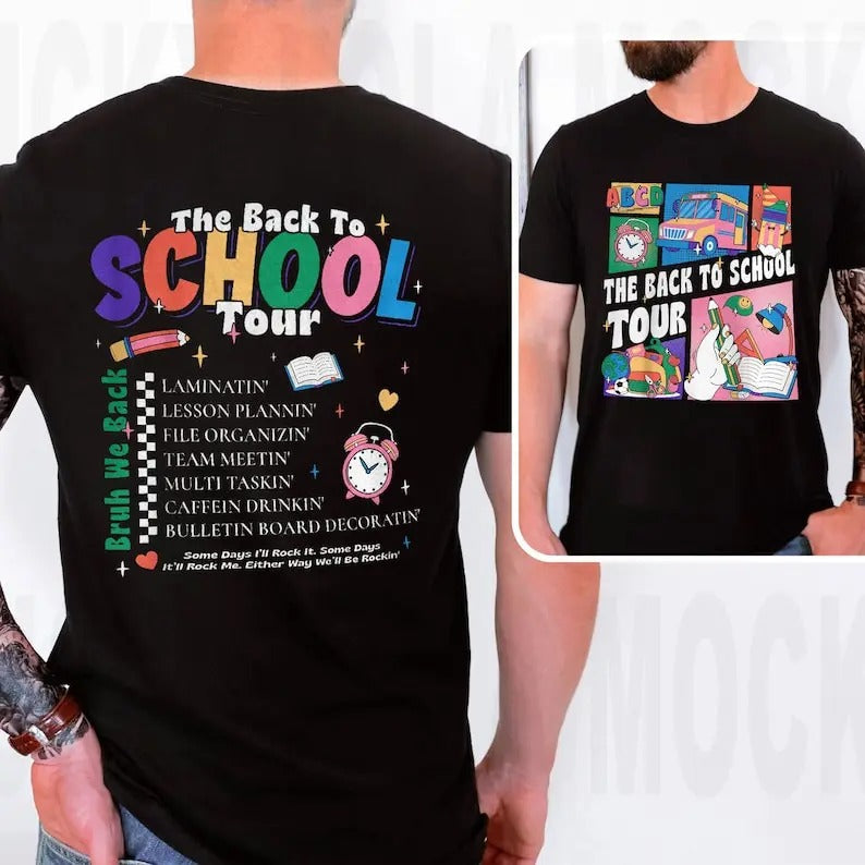 Back School Back School Tour Shirt Abcd Teacher Tour Shirt First Day School Teacher Teacher T-Shirts