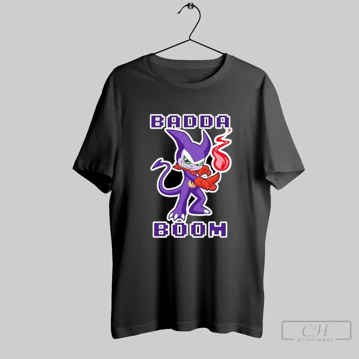 Baddas Boom Impmon Digimon Graphic T Shirt