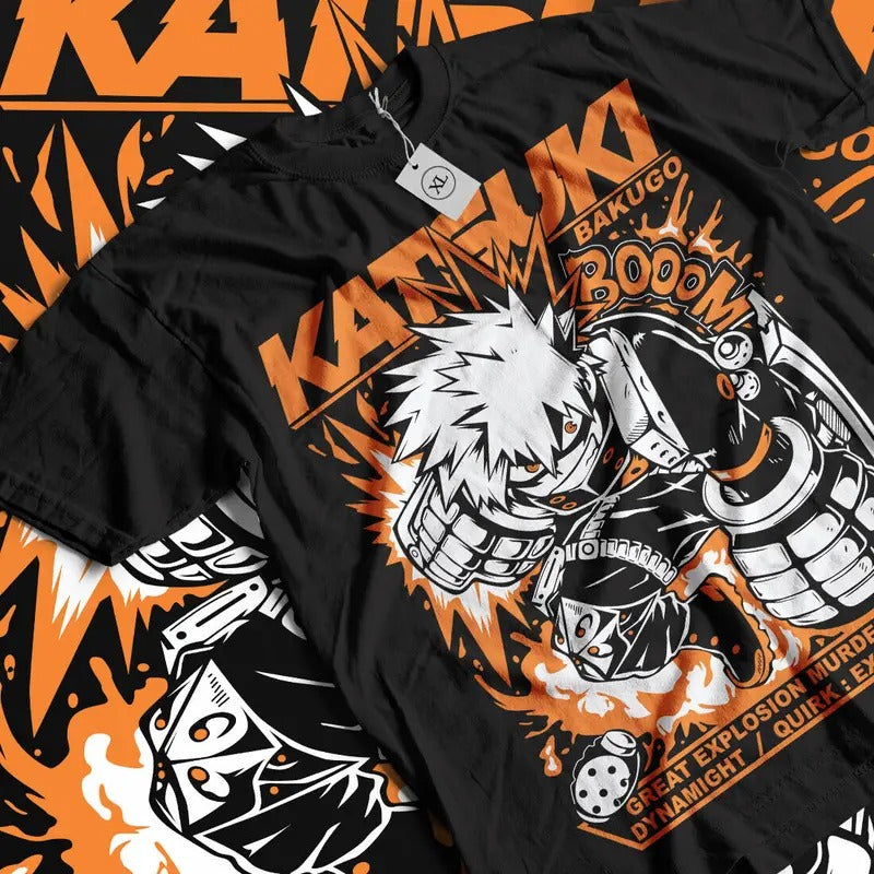 Bakugo Katsuki S 4XL My Hero Academia MHA Anime Girl Shirt S 4XL T-Shirts