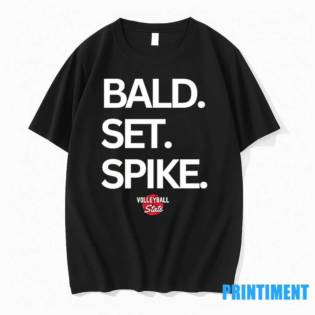 Bald Set Spike Volleyball State Tshirts Sweater