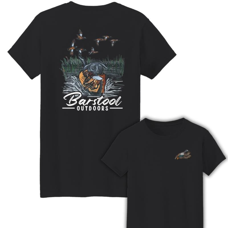 Barstool Outdoors Duck Hunt Two Sides Cotton T-Shirts