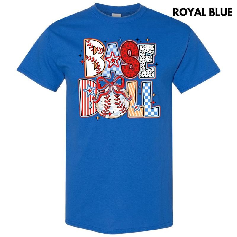 Baseball Crazy Pattern Gildan Short Sleeve 'NLB' T-Shirts