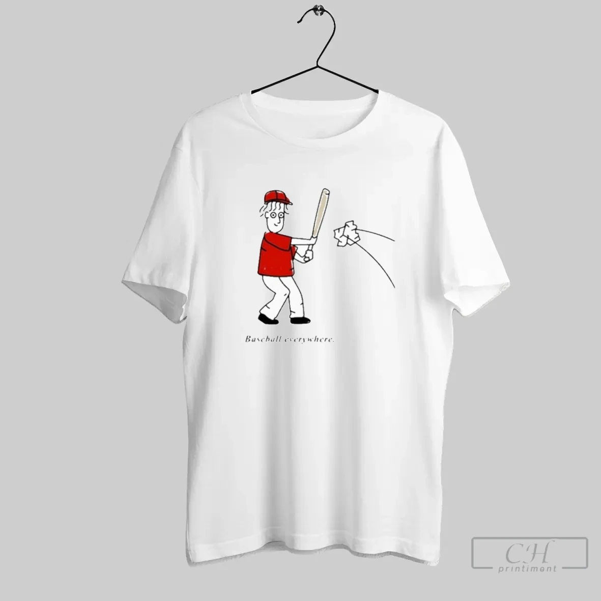 Baseball Everywhere Cartoon Meme T Shirt