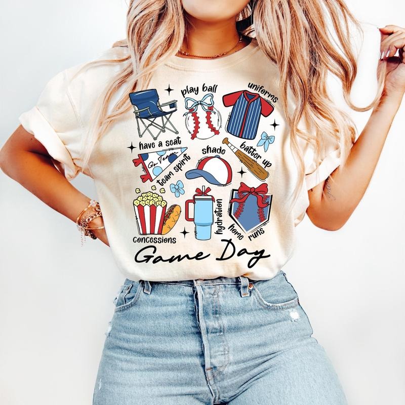 Baseball Game Day Baseball Bow Baseball Mama Shirt Hey Batter Batter Swing Ballpark Mama T-Shirts