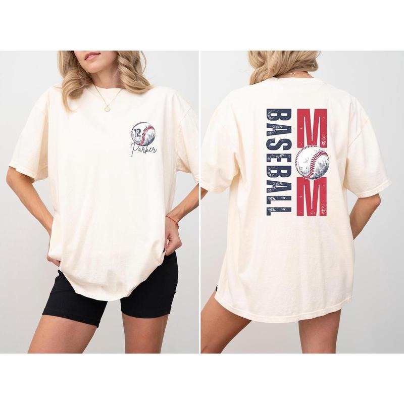Baseball Mom Shirt Mom Baseball Shirt Baseball Mama Shirts Baseball Mom Mama Baseball Shirt Personalized Baseball Mom Shirt T-Shirts
