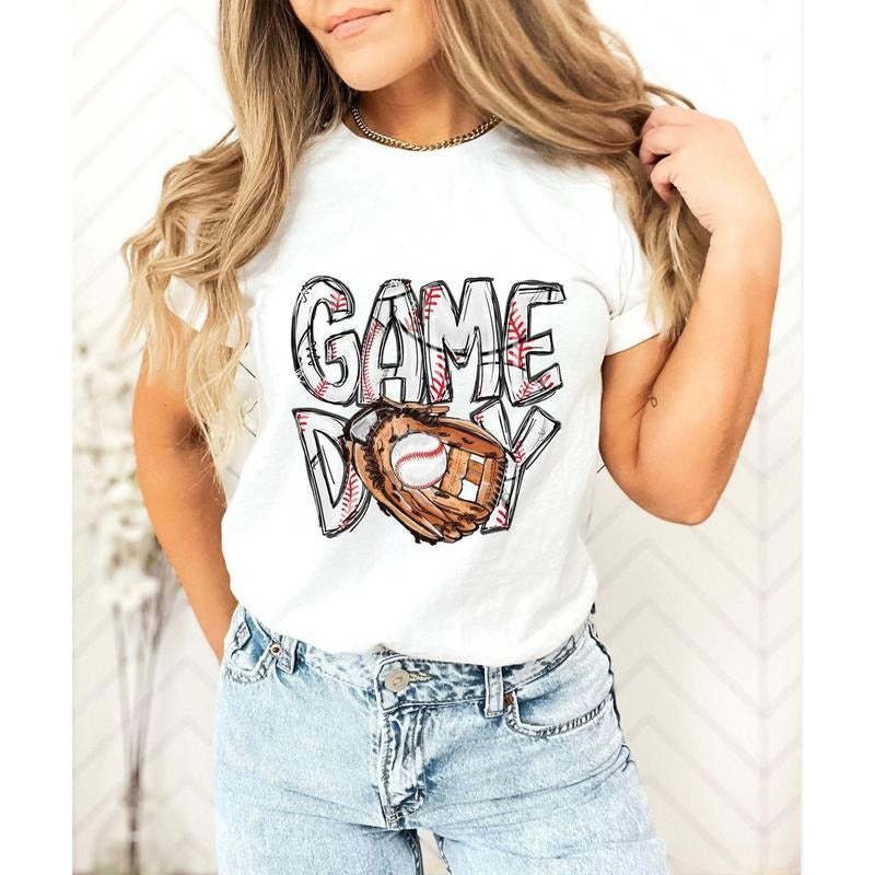 Baseball Shirt Baseball Game Day Shirt Baseball Game Day Baseball Mom Shirt Game Day Baseball Game Day T-Shirts