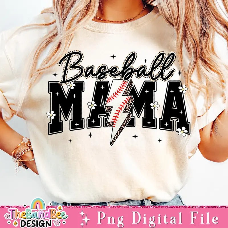 Baseball Varsity Lightning Baseball Baseball Retro Baseball Shirt Baseball Mama T-Shirts
