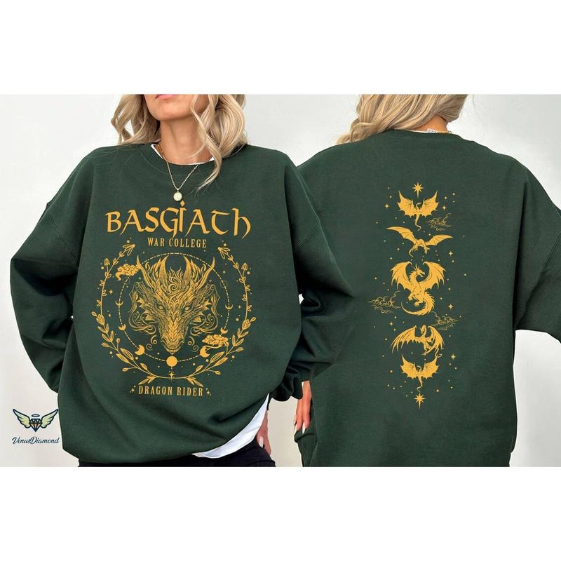 Basgiath War College 2 Sided Fourth Wing Shirt Dragon Rider Shirt Fourth Wing T-Shirts