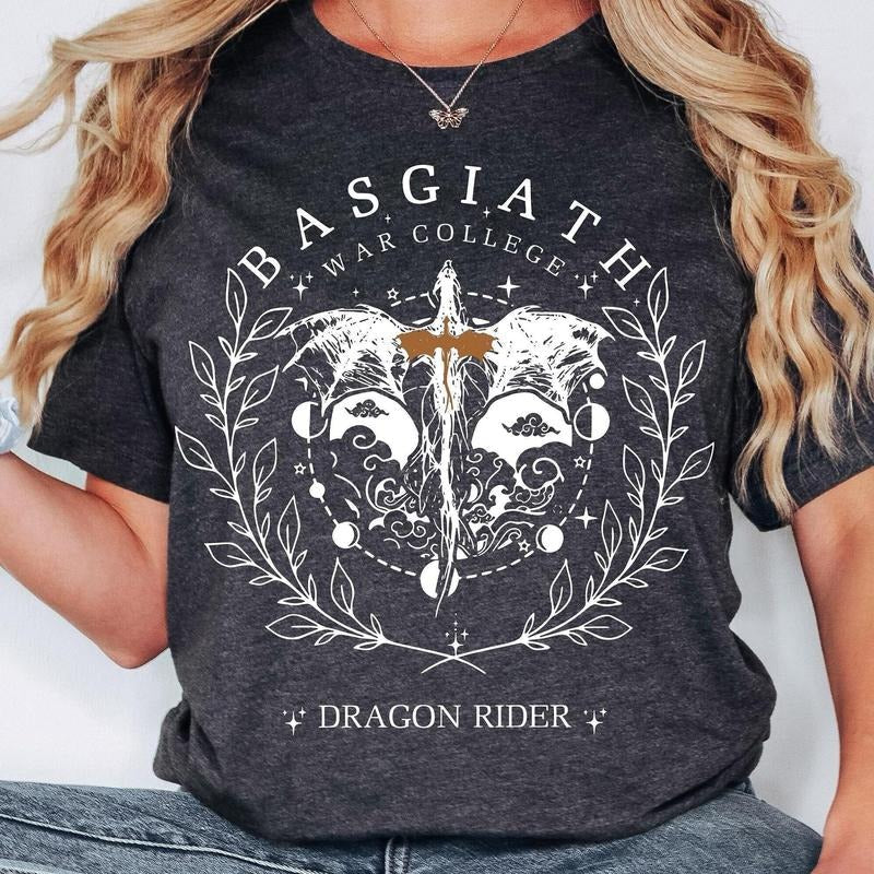 Basgiath War College Book Shirt Dragon Rider Shirt Fantasy Bookish Shirt Book Lover Shirt Bookworm Shirt Book Shirt Bookish War Shirt T-Shirts