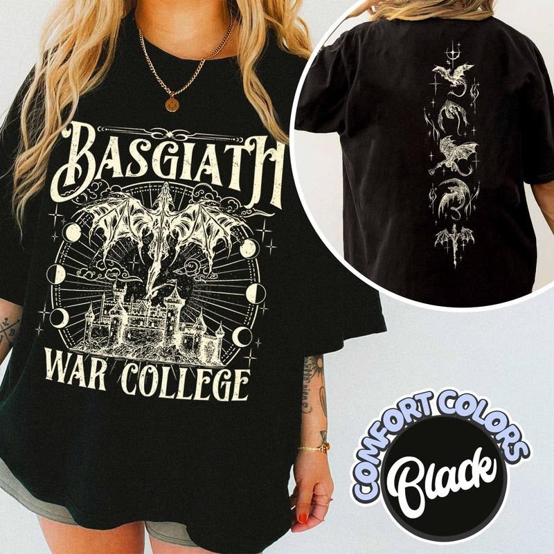 Basgiath War College Shirt Dragon Riders Shirt Fly Die Riders Quadrant Fourth Wing Shirt Bookishstyle{N002}2 T-Shirts