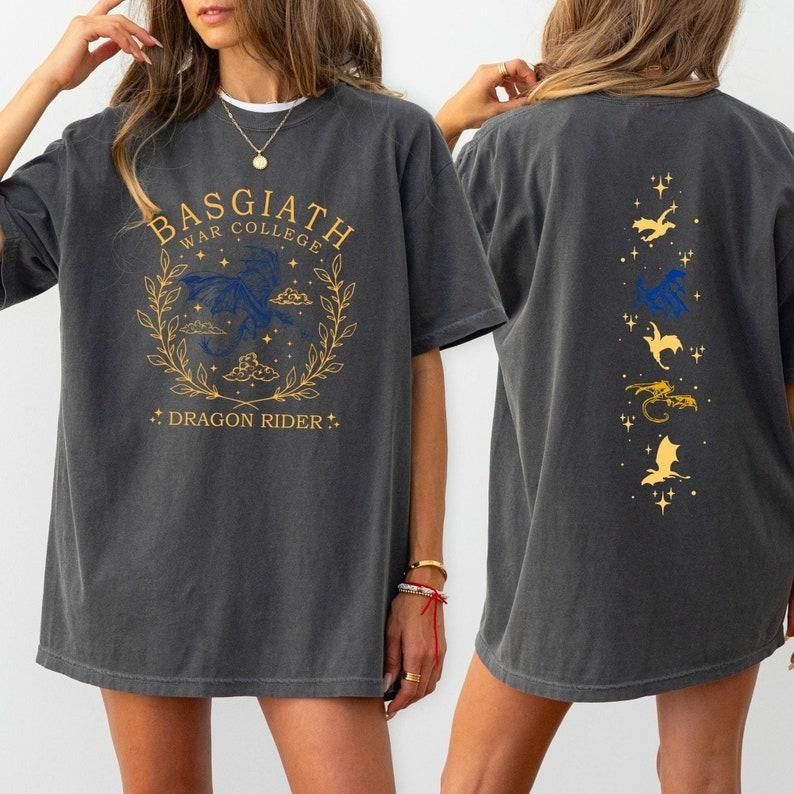 Basgiath War College Fourth Wing Shirt Dragon Rider T-Shirts