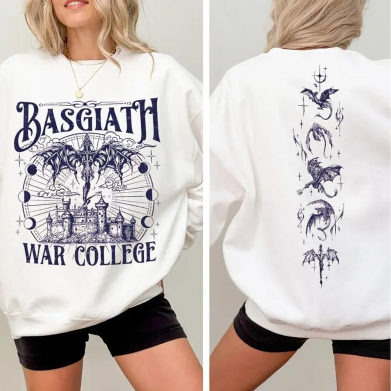 Basgiath War College Two Side Shirt Dragon Riders Fly Die Riders Quadrant Fourth Wing Shirt Bookish Bookworm T-Shirts