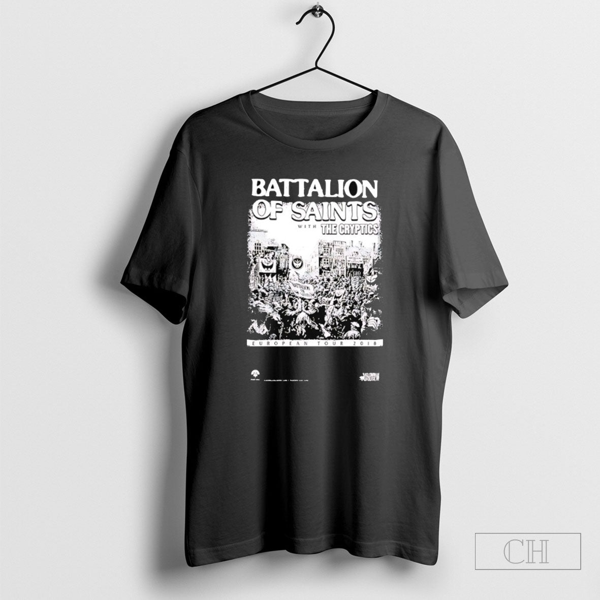 Battalion Of Saints With The Cryptics European Tour 2018 Tee Shirt