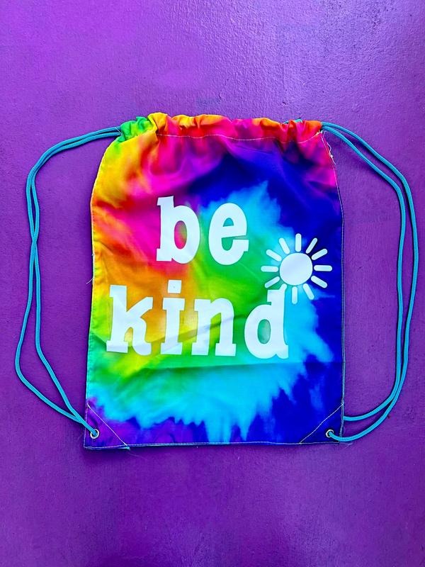 Be Kind Rainbow Cinch Backpack T-Shirts