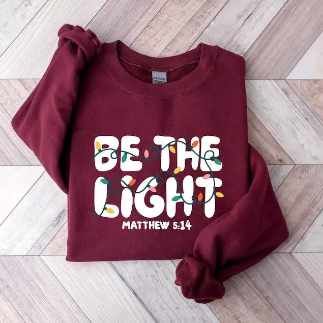 Be Light Religious Christian Faith Based Gifted Festive T-Shirts
