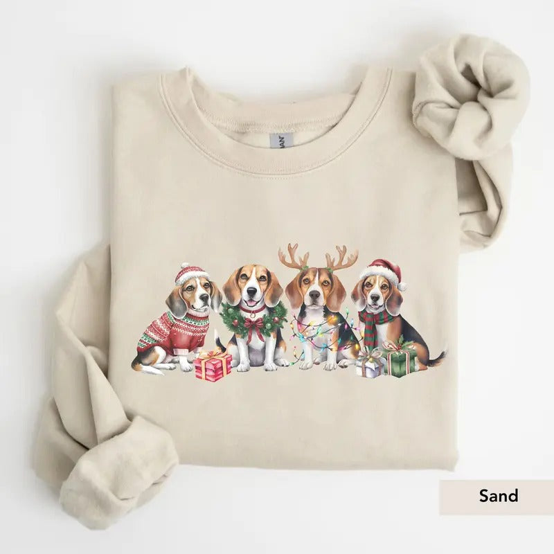 Beagle Santa Beagle Dog Mom Beagle Dog Mom Beagle Shirt Beagle Lover T-Shirts