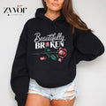 Beautifully Broken Casual Fleece Fabric Trend Tops Perfect T-Shirts