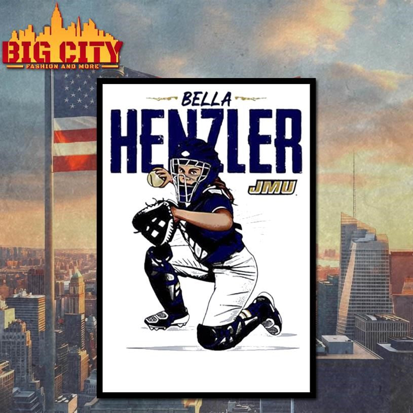 Bella Henzler JMU Softball NCAA Caricature Shirt