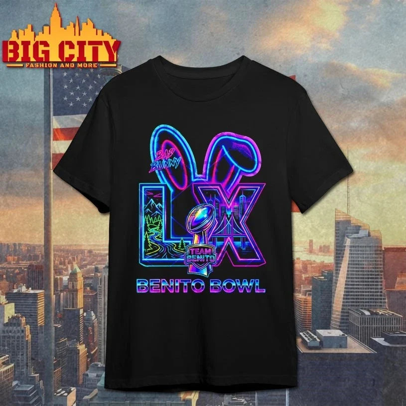 Benito Bowl LX Bad Bunny Neon T-Shirt