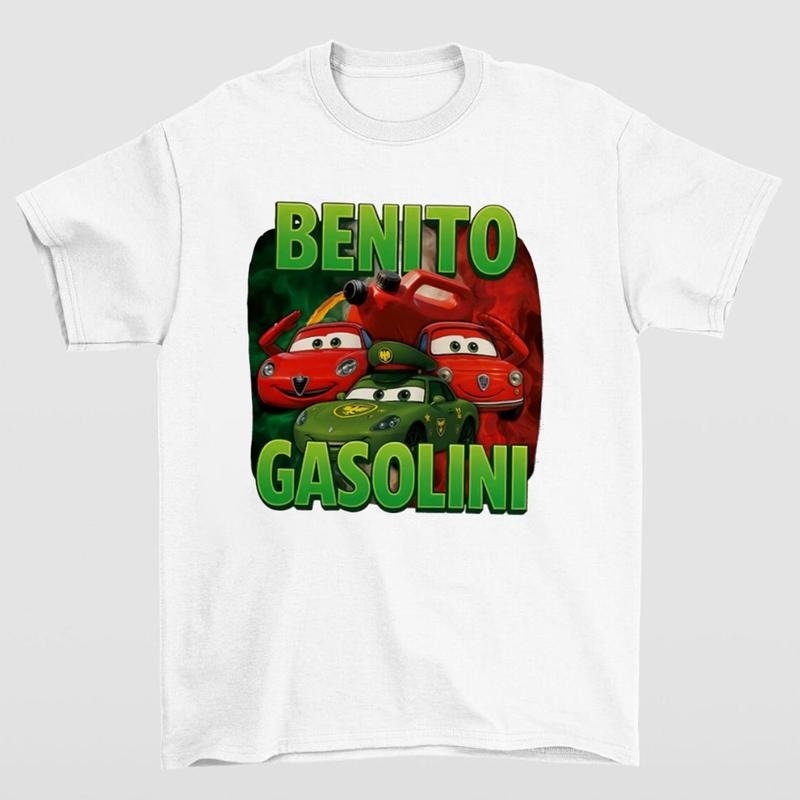 Benito Gasolini Cartoon Parody Unique Movie Lovers T-Shirts