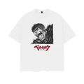 Berserk "Angry Guts" Heavyweight Vintage 100% Cotton Anime Menswear Top Summer Clothes Casual White Streetwear Gamis T-Shirts