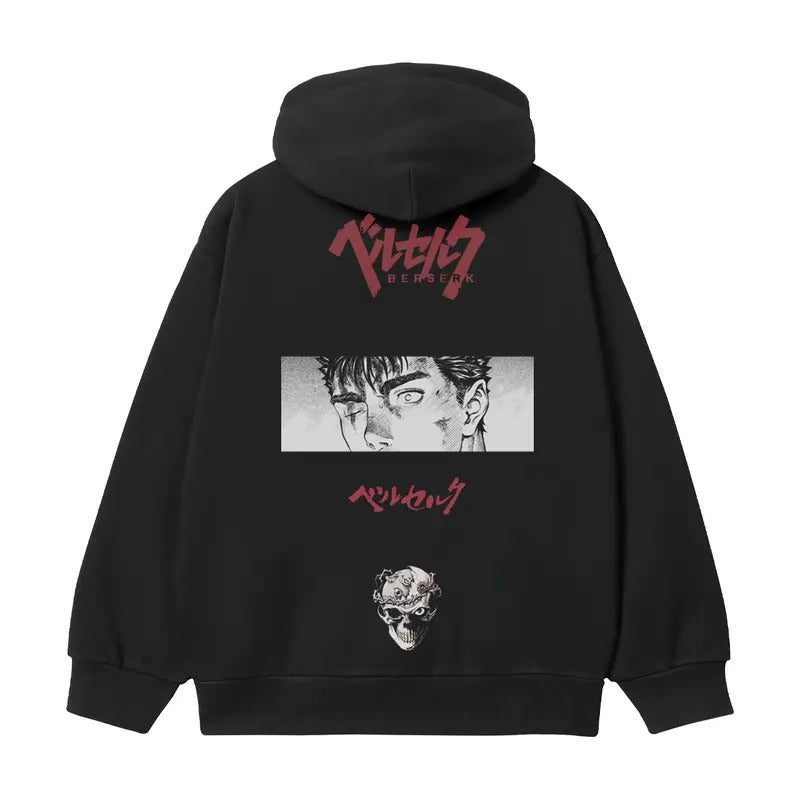 Berserk "Brand" Heavyweight Vintage Cotton Blend Classic Anime Menswear Tops Long Sleeve Casual Oversize Black Fathersdaygift Baggy Biker T-Shirts