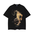 Berserk "Guts Vs. Mozgus" Heavyweight Vintage 100% Cotton Anime Menswear Top Crew Necks Casual Streetwear Black Baggy Tropical T-Shirts