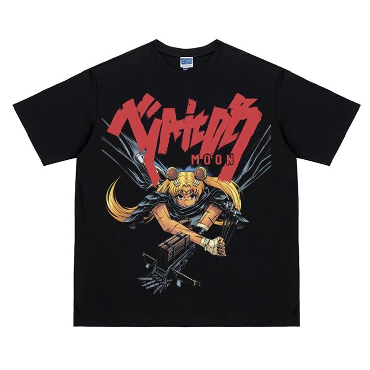 Berserk "Parody Magical Girl" Vintage Anime 100% Cotton Original Top Fans Menswear T-Shirts