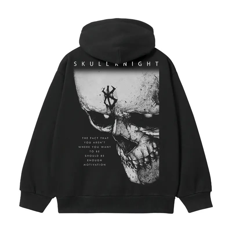 Berserk " Demon King" Heavyweight Vintage Cotton Blend Classic Anime Menswear Tops Long Sleeve Casual Biker Black Slogan Print Wetsuit T-Shirts