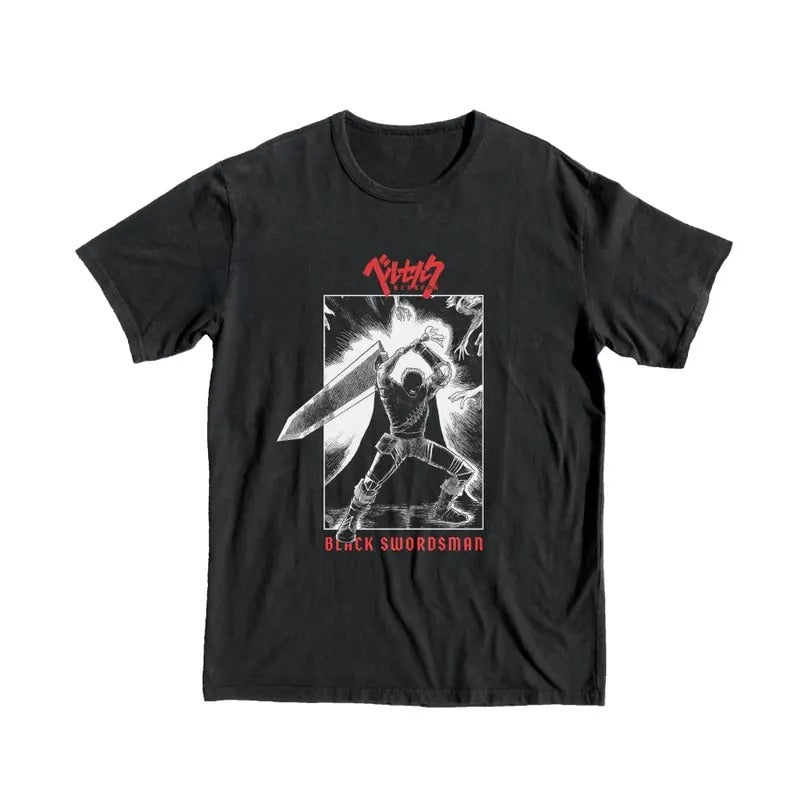 Berserk Guts Fight Anime Streetwear Menswear Top 3000 BC Clothes T-Shirts