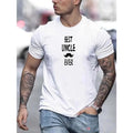 Best Uncle Ever Print Casual Short Sleeve Summer Made USA T-Shirts