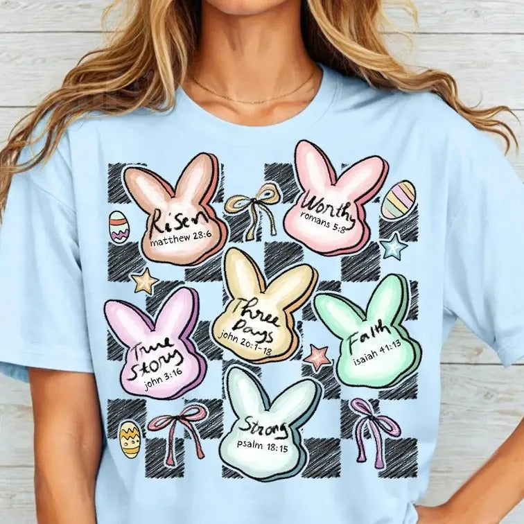 Bible Verse Bunnies DTF Transfers THIS IS NOT SHIRT T-Shirts
