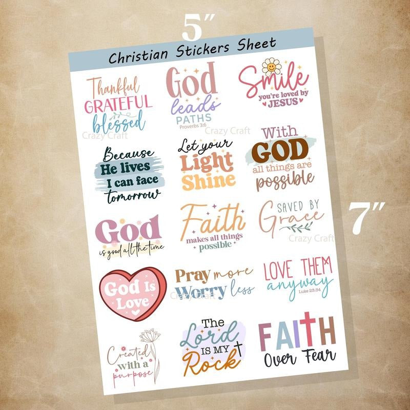 Bible Verse Sticker Pack Bible Journaling Prayer Journaling Faith Stickers 5x7 18 Pieces T-Shirts