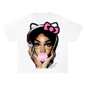 Big Face SZZA Kitty Bubble Gum Graphics T-Shirts