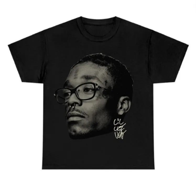 Big Face Lil Uzii Vert Black Casual Menswear T-Shirts