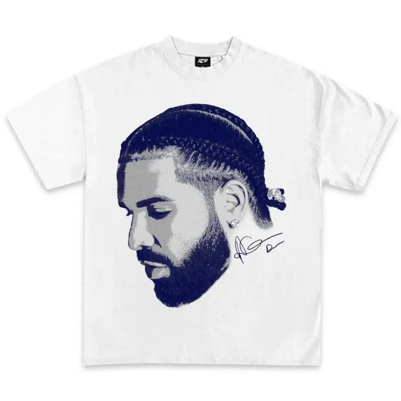 Big Face Navy Drake Shirt Rap Concert T-Shirts
