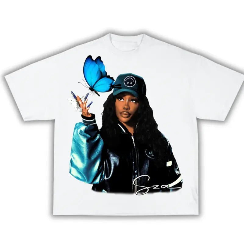 Big Face SZA Solana Classic Cotton Top T-Shirts