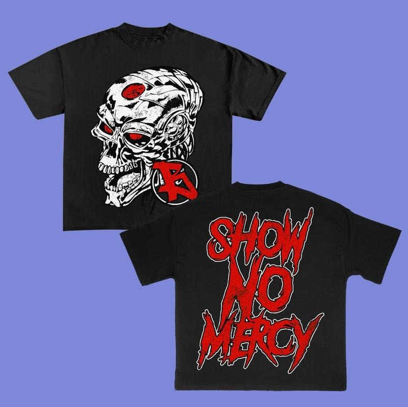 Big Face Show No Mercy Hip Hop Streetwear Y2k T-Shirts